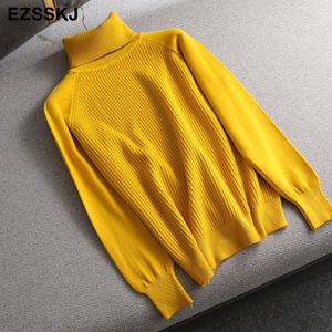 Herfst Winter Highneck Dikke Swetter Truien Vrouwen Vrouwelijke Losse Coltrui Lange Mouwen Knit Truien Top