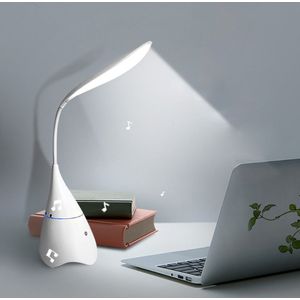 Dimbare 18 LEDs Bureaulamp Met Bluetooth 4.2 Speaker Ingebouwde USB Oplaadbare Batterij Oogbescherming Flexibele leeslamp