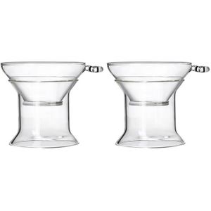 2 Sets Glas Thee-ei Herbruikbare Theezeefje Mesh Filter Theepot Accessoires