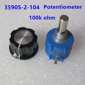 1 st 3590S-2-104L 3590 S 100 K ohm Precision Multiturn Potentiometer schakelaar 10 Ring Verstelbare Weerstand Voeg de A03 knop