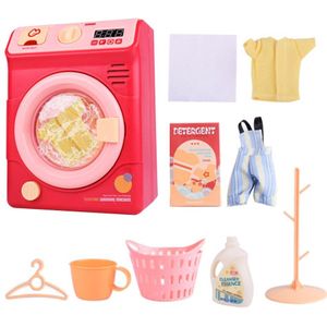 Simulatie Kleding Schoonmaken Apparaat Kids Automatische Poppenhuis Voorschoolse Wasmachine Speelgoed Mini Elektrische Pretend Play