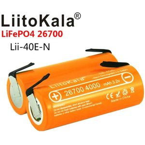 Liitokala Lii-40E 3.2V 26700 Oplaadbare LiFePO4 Batterij Pack 4000 Mah Lithium Cell Voor 24V E-Bike Powe + Diy Nikkel Lakens