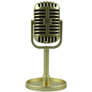 Klassieke Retro Simulatie Zangmicrofoon Draagbare Vintage Microfoon Voor Fotografie Satge Prestaties, Goud, Zilver, Zwart