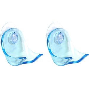 2 Stuks Plastic Scheerapparaat Opknoping Rack Clear Opslag Plank Badkamer Product Scheermes Houder Zuignap Plank Organisator