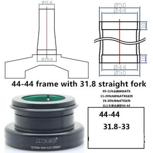 Neco Fiets Headset Voor Giant Atx Xtc Od Od2 44 50.6 Mm Mountainbike Lager Headset Rechte Tapered Vork 28.6 31.8 38.1 33 39.8