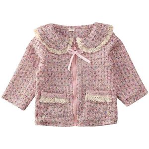 Baby Lente Herfst Kleding 0-5Y Prinses Kids Baby Meisje Winter Kleding Sequin Kwastje Rits Jas Uitloper Elagant Tops 1 -5T