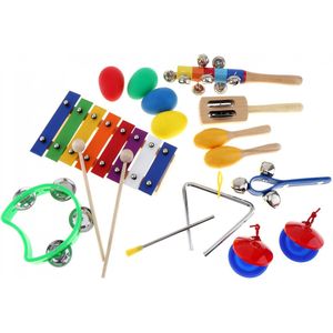 Bells 17 Stks/partij Muziekinstrumenten 8 Tone Xylofoon Set 9 Soorten Kinderen Percussie Voor Kinderen/Baby/Vroege Onderwijs