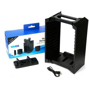 Multifunctionele Opslag Verticale Stand Kit Voor PS4 Pro/PS4 Slim/PS4/X-ONE S Ruimtebesparend Draagbare duurzaam Eenvoudige Zwart