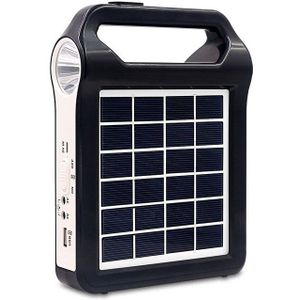 Draagbare Oplaadbare Zonnepaneel Power 6V Opslag Generator Systeem Usb Charger Met Lamp Verlichting Thuis Zonne-energie Systeem