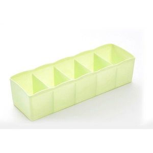 5 Compartiment Ondergoed Organizer Plastic Opbergdoos Garderobe Drawer Closet Organizer Voor Sjaals Tie Sokken Cosmetische Storage Tool