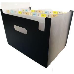 24 zakken Bureau A4 Papier Uitbreiden Bestand Doos Map PP Document Storage Case Organizer School Office Supply