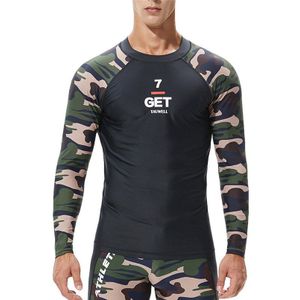 UV Beschermen Surfen Rash Guard Mannen Badmode Lange Mouwen Badpak Mens Rashguard Surf Shirt Voor Zwemmen Zeilen Duiken Wetsuits 2