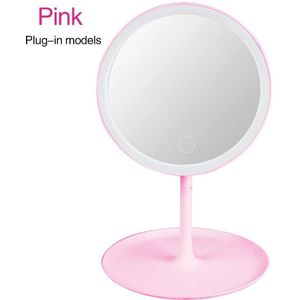 Lichtgevende Make-Up Spiegels 90 ° Rotatie Led Verlichte Draagbare Badkamer Spiegel Lamp Vergrootglas Verstelbare Helderheid Ronde