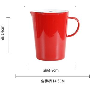 Emaille Maatbeker Met Schaal Melk Kan Koffie Mok Water Cups Met Handgreep Hittebestendig Bakken Tools WJ717