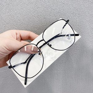 Yooske Transparante Brillen Frames Voor Vrouwen Computer Blauw Licht Brilmontuur Dames Onregelmatige Gebogen Benen Metalen Bril