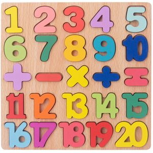 Educatief Alfabet Digitale Puzzel Houten Speelgoed Kinderen Aantal Brief Jigsaw Learning Toy Matching Puzzel Voor Kinderen