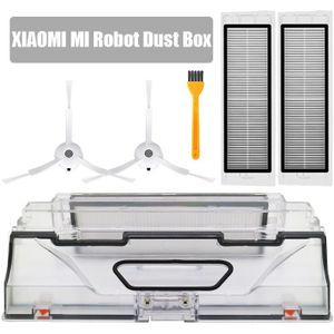 Mi Robot Stofzuiger Onderdelen Dust Bin Box Met Hepa Filter Side Borstel Vervangingen Voor Xiaomi Robotic Sweeper Mi Robot