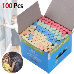 Krijt 12/100 Pcs Gemengde Kleur Wit Sticks Pack Kids Speeltuin School Art Leren Stofvrij Kinderen Kids Student Leveringen