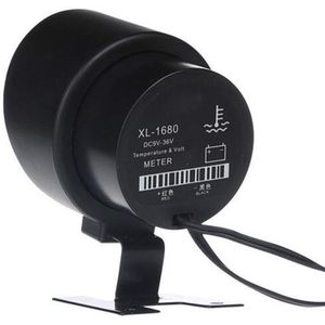 1Pc Ronde Led Digitale Water Temperatuur Voltmeter 2 In 1 Gauge Met Sensor Hoofd 10Mm 12Mm 14mm 16Mm 17Mm 21Mm
