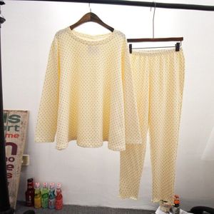 Herfst Pyjama Sets Voor Vrouwen Katoen Dames Homewear Losse Nachtkleding Golf Punt Lange Mouwen Nachtkleding Voor Vrouwen
