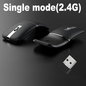 Dual-Mode Opvouwbare Muis Draadloze + Bluetooth Opvouwbare Muis Ergonomische Gaming Muis Voor Computer Desktop Notebook