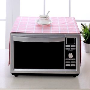 Anti-Olie Plaid Stofdicht Oven Covers Magnetron Cover Met Opbergtas Pastorale Katoenen Doek Decal Voor Keuken Home Decor