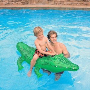 Opblaasbaar Zwembad Figuur Intex Krokodil (168X86 Cm)