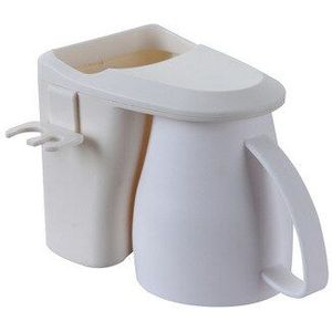 Toothbrush Holder Wall Mounted for Bathroom-Shelf Magnetic Cup Toothbrush Toothpaste Holder Organizer Space Drainage Storage