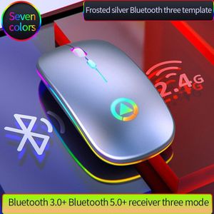 Bluetooth Mouse Silent Mause Rechargeable 2.4G Wireless Mouse Ergonomic RGB Mini Mouse USB Optical Mice For PC laptop Desktop
