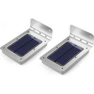 2 stks 16-led solar sensor licht outdoor draadloze zonne-energie pir motion sensor licht/wandlamp/beveiliging lichten