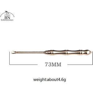 Antieke Puur Messing Tandenstoker Earpick Craft Oorreiniger Oorsmeer Lepel Oor Pick Draagbare Sleutelhanger Hanger Woondecoratie Standbeelden