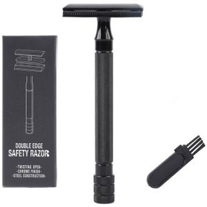 Dubbele Randen Scheermes Mannen Handmatige Scheerapparaten Met 5 Vervanging Messen En 1 Kleine Borstel NIN668