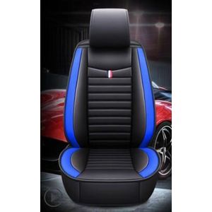 Pu Leer Niet Beweegt 4 Seizoenen Auto Zitkussen Mode Universele Stoelhoezen Non-Slide Zwart/Blauw Auto covers RU1 X25