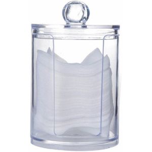 Make Wattenschijfje Organizer Badkamer Opbergdoos Voor Wattenstaafjes Cosmetica Sieraden Make Remover Pad Container Met Bamboe Deksel