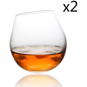 Sferische Vorm Whisky Tumbler Glas Brandy Snifters Wankele Chateau Whisky Cognac Cup Bar Bol Roly-Poly Wijnglazen