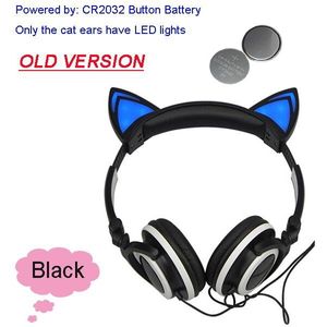 JINSERTA Kat Oor hoofdtelefoon LED Oor hoofdtelefoon kat oortelefoon Knipperende Gloeiende Headset Gaming Koptelefoon voor Volwassen en Kinderen