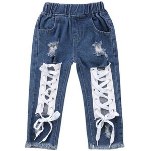 Peuter Kids Baby Jongen Meisjes Kleding Broek Denim Jeans Bandage Denim Broek Jeans Lange Broek Meisje 1-6 T