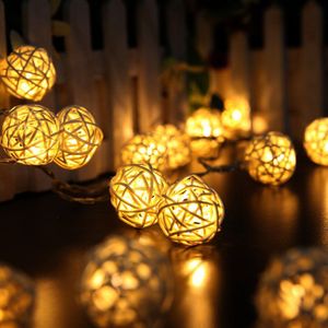 20 Lampen Led Katoenen Bal Guirlande Verlichting String Kerst Outdoor Wedding Party Fairy Decoratie