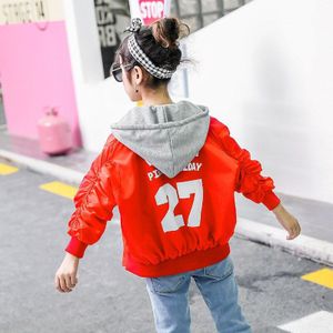 Meisjes Ongedwongen Jas Grote Jongen Herfst Koreaanse stijl Kinderen Gedrukt Hooded Vest Jas Mode