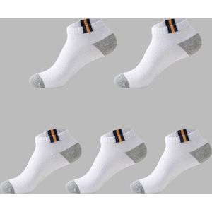 10 Stuks = 5 Pairs Mannen Sokken Mesh Ademend Korte Basketbal Sokken Zomer Katoen Sport Sokken Absorberen Zweet Sokjes set Meias
