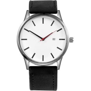 Mannen Horloges Mannen Sport Black Horloges Lederen Band Auto Datum Quartz Horloges Prijs Reloj Hombre