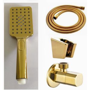 Drie Functies Goud Hand Held Douchekop Badkamer Goud Met Sliding Bar Goud Afgewerkt Handheld Douchekoppen Houder BD509