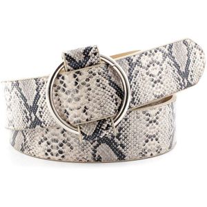 Vrouwen Cirkel Gesp Pu Lederen Riem Voor Vrouwen Luipaard Slangenhuid Zebra Print Tiener Student Tailleband Taille Riemen Vrouwelijke