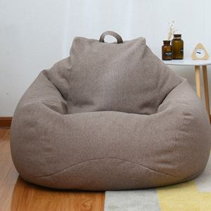 Grote Kleine Lui Banken Cover Stoelen Zonder Filler Linnen Doek Lounger Stoel Zitzak Poef Bladerdeeg Couch Tatami woonkamer