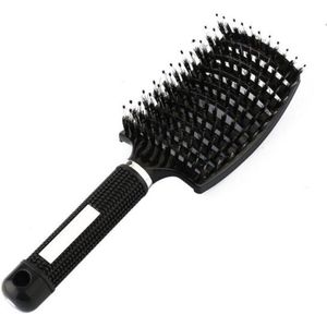 1Pc Detangling Kam Massage Haar Kam Krullend Haar Borstel Varkenshaar Borstel Salon Hair Styling Tools Kapper Accessoires