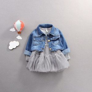 Fall Baby Baby Meisjes Kleding Outfits Casual Sets Denim Jas + Tutu Jurk Pak Voor Pasgeboren Baby Meisjes Kleding Verjaardag sets