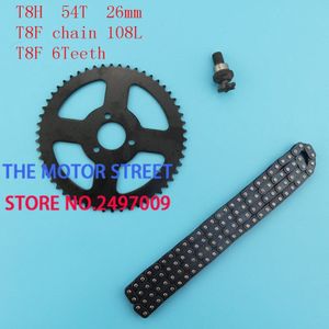 108Links T8f Keten 6 Tand + Achter Keten En Sproc Fit Mini Dirt Atv Quad 4 Wheeler Pocket Bike minimoto