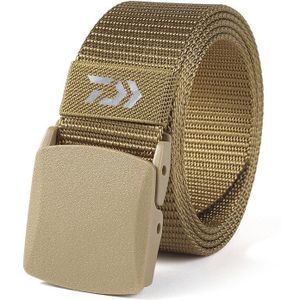 Daiwa Modieuze Heren Riem Outdoor Sport Nylon Iron-Gratis Metalen Plastic Gesp Casual Stof Riem Multicolor riem