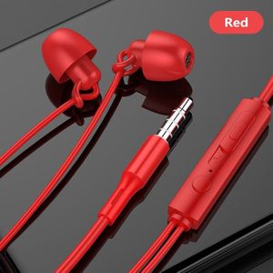 In-Ear Bedrade Koptelefoon Voor Sleep Noise-Proof Wired Controle Universele Muziek Oordopjes Met Microfoon Voor Mobiele Telefoon pc Tablet Laptop