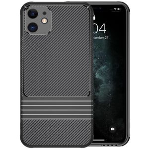 Iphone 11 Mobiele Telefoon Shell Siliconen Soft Shell Apple 11 Pro Max Carbon Fiber Anti-Val Tpu Beschermende mouw